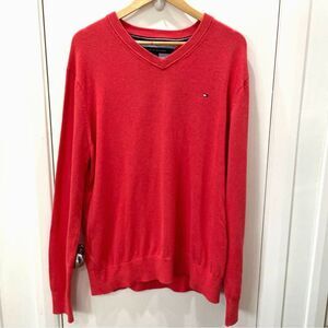 Tommy Hilfiger Mens Size XL V-Neck Pullover Pima Cotton Long Sleeve Preppy
